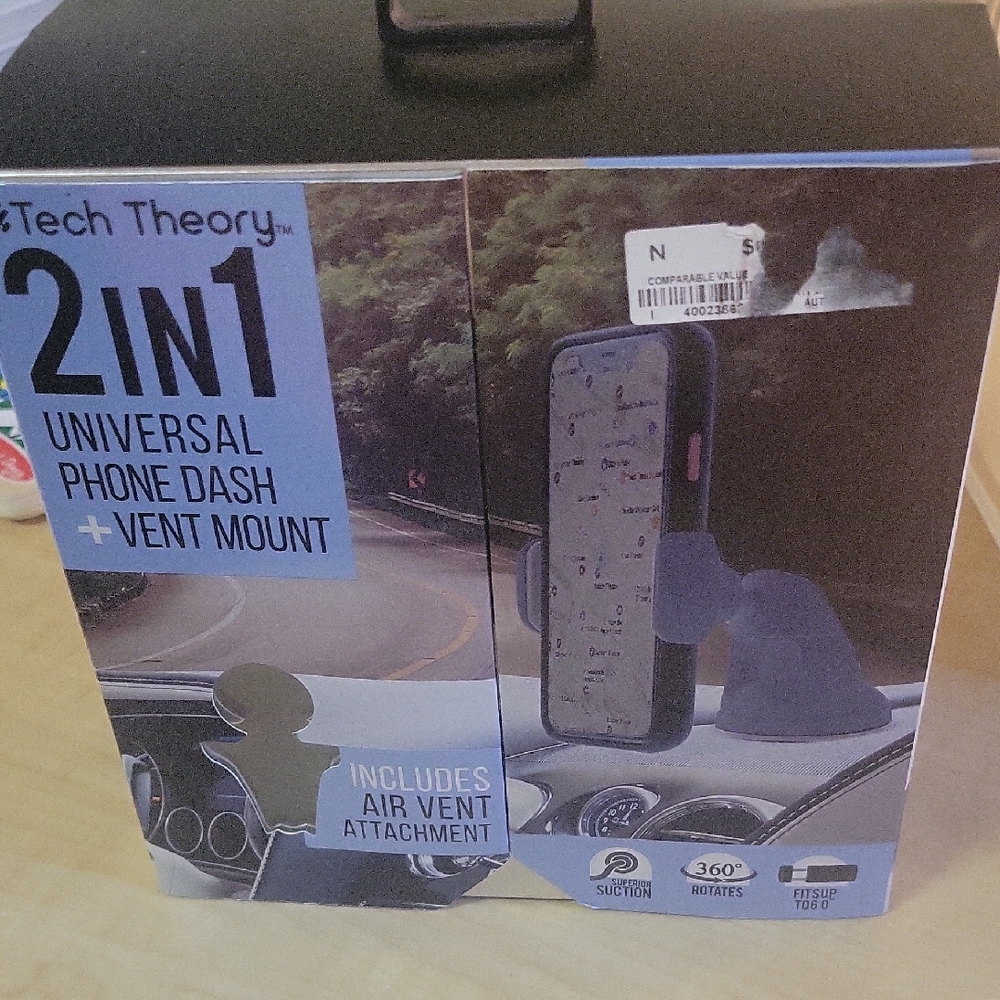 Theory Black Universal Phone Dash and Vent Mount